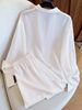 Polo Brand Embroidered Shirt Set Women Loose Long Sleeve Sun Protection Shirt + Shorts Two-Piece Casual Resort Wear_ecoleips.com