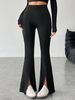 Nude-feel Wide-leg Pants That Lift The Buttocks, High-waisted Athletic/fitness Pants, Casual Bell-bottom Pants._ecoleips.com