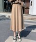 High-Waisted A-Line Skirt – Flared Midi Pleated Skirt (Black/Gray/Beige/Khaki, One Size)_ecoleips.com