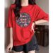 Women's Chinese Style Printed T-Shirt Short Sleeve Casual Loose Top Summer New Fashion A77 Print_ecoleips.com
