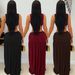 Women's Sexy High-Slit Bodycon Dress – Sleeveless Crop Top & Side Slit Elegant Midi Dress (Black/Burgundy/Brown, S-Xxl)_ecoleips.com