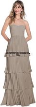 Women's Strapless Long Dress Ruffled Sleeveless Backless Fashionable Solid Color Party Wear_ecoleips.com
