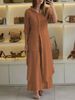 Women's Clothing Women's New Summer And Autumn Urban Elegant Cotton And Linen Slim Waist Long Sleeved Shirt Wide Leg Pants Suit Female_ecoleips.com