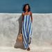 Women's Elegant Casual Striped Sleeveless Camisole Jumpsuit Summer New_ecoleips.com