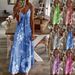 Women's Slim Fit Long Floral Dress American Style Spring Summer Casual Elegant Fashion Thin Material Wish Dress_ecoleips.com