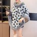 Verve 2025 Autumn Winter New Women's Plush Chrysanthemum Pullover Long Sleeve Versatile Warm_ecoleips.com