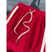Women’s Clothing Spring brand suits for women, stylish red jacket, top, casual sports wide leg pants, two piece suit_ecoleips.com