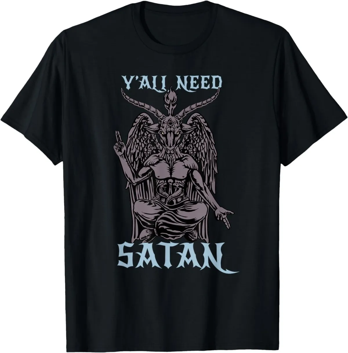 Women's T-Shirts Satanic Baphomet Shirt You Need Satan Occult Satanist T-Shirt_ecoleips.com