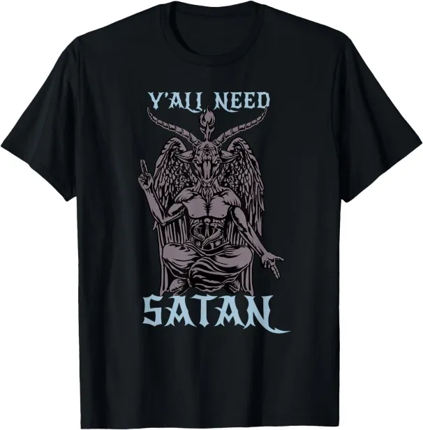 Women's T-Shirts Satanic Baphomet Shirt You Need Satan Occult Satanist T-Shirt_ecoleips.com