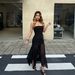 Women's Clothing Women's Sexy Strapless Sleeveless Mesh Patchwork Dress Solid Color European And American Style Summer_ecoleips.com