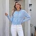 Elegant Checkered Knit Cardigan With Pearl Buttons - Women's Casual Chic Open Front Sweater_ecoleips.com