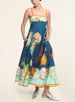 Women's Clothing Summer New Holiday Big Swing Graffiti Cotton And Linen Sleeveless Suspender Dress_ecoleips.com