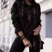 Women's Casual Two Piece Set Hooded Printed Long Sleeved Top With Mid Waist Pants Spring Autumn Fashion Vacation Wear_ecoleips.com