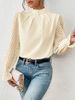 2026 European American Cross-border Women's Clothing Autumn And Winter New Half-high Collar Spliced Wave Pattern_ecoleips.com