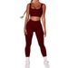 High Waist Peach Hip Ribbed Yoga Pants Seamless Butt-Lifting Sports Leggings For Women_ecoleips.com