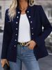 Winter Fashion Women's Double Breasted Cardigan Coat Solid Color Stand Collar Wish Bestseller Outerwear_ecoleips.com