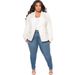 N7899 Cross-border Plus-size Women's Autumn And Winter Elegant Commuting Solid Color Lapel Long-sleeve Blazer_ecoleips.com