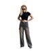 American Retro High Street Workwear Jeans For Women, New Spring/summer Design, Loose Fit, High-waisted, Straight-leg,_ecoleips.com