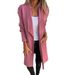 Autumn/Winter Reversible Collar, Medium-Length Knitted Cardigan, Lightweight Woolen Jacket_ecoleips.com