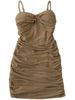 Fashionable Plump Women's Cross Knot Chest Pad Dress Sexy Short Skirt Summer New Style Korean Style High Waist Sleeveless Dress_ecoleips.com