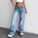 Cross-border Internet Celebrity Wide-leg Jeans Women, Summer Thin Style, Loose High-waisted, Slimming Design For_ecoleips.com