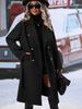 K New Woolen Double Breasted Lace Up Woolen Coat For Women_ecoleips.com