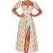 2026 Spring New Arrival: Cross-Border European And American Foreign Trade Women's Clothing, French Elegant Floral Square_ecoleips.com