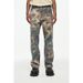 Women's Clothing High Street Retro Dead Leaves Camouflage Print Trendy Loose Straight Logging Denim Trousers_ecoleips.com