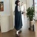 Autumn Winter New Korean Fashion 2-Piece Denim Maternity Dress For Pregnant Women_ecoleips.com