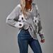 Aria Basics Aria Basics Autumn Winter New Lace V-Neck Anti-Mink Jacquard Pullover Knit Foreign Trade European American Cross-Border_ecoleips.com