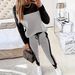 Korean-Inspired Lounge Set For Women – Slim-Fit Long-Sleeve Top & Pants, Polyester Comfort (S-XXL, 3 Chic Colors)_ecoleips.com