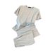 Sports Casual Suits For Women, Simple Style, Contrasting Colors, Embroidery, Fashionable Sports Suits For Women, Street Blasting Wide Leg Pants_ecoleips.com