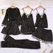 Women's Clothing pajamas five piece set Sexy lingerie Sexy pajamas Nightdress Ladies home clothes Simulation silk pajamas_ecoleips.com