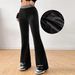 Voya 2026 Women's Simple Korean Velvet Casual Pants Spring/Summer High-Waisted Slim Elastic Waist High-waisted Slim-fit Elastic Waist Wide-leg Pants
_ecoleips.com