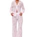 Women's Clothing Hollow Front Open A Row Of Buttons Jacquard Lace Slim Sexy Suit_ecoleips.com