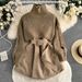 Women's Clothing Elegant Knit Vest & Blazer Dress Set – Korean-Inspired Spring Layering Two-Piece_ecoleips.com