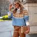 "Fair Isle Knit Sweater – Nordic-Inspired Geometric Print Pullover (S-XXL, Cozy Christmas & Winter Casual Wear)"_ecoleips.com