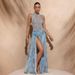 Women's Printed Jumpsuit And Half Length Skirt Set American Fashionable Sexy Spring Summer Clothing_ecoleips.com