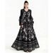 Women's Clothing Retro Print Dress With Flared Sleeves Long Sleeves V Neck Beaded Waist Cinching Slimming A Line Skirt For Women_ecoleips.com