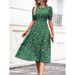Real Shot In-stock Foreign Trade Cross-border 2025 New Spring-summer European And American Floral Holiday Style Dress_ecoleips.com