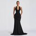 Fashionable Women's Backless Dress Halter Neck Waist Cinching Elegant Sexy European American Style Cross Border Wholesale Clothing_ecoleips.com