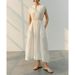 Women's Clothing Linen Salt Shrink Light Holiday Style Slim Waist Dress_ecoleips.com