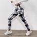 Women's High Waist Lambswool Printed Leggings Winter Fleece Lined Thick Outerwear Pockets Warm Cotton Pants Extra Thick_ecoleips.com
