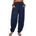 Women's Loose Pure Cotton Casual Pants European American Style Harem Pants Comfortable Home Wear_ecoleips.com