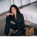 girl Girl Celebrity Style Retro Blue Denim Blazer For Women, Autumn Waist-Cinching Slimming High-End Elegant Two-Piece Suit_ecoleips.com