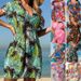 New Plus Size One Piece Swimsuit For Women High End Tropical Print Quick Drying Spring Resort Style Dress_ecoleips.com