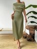 Women's Clothing Women's Trendy Satin Dress Style Long Tight Fit Summer Dress For Formal & Casual For Women_ecoleips.com