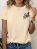 Vibrant Orange With White Butterfly Print T-shirt Girl Cartoon Unisex Tops Short Sleeve Streetwear Women Crew Neck Tees Female_ecoleips.com