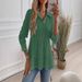 "Textured Long Sleeve Button-Down Shirt For Women – Solid Color Casual Top, Euro-American Style, Autumn & Winter Essential"_ecoleips.com