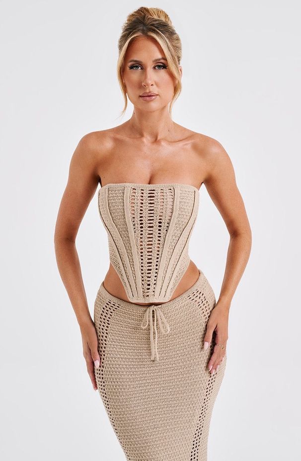 Women's Clothing Sexy Trendy Backless Tube Top Hip Long Skirt Knitted Suit_ecoleips.com